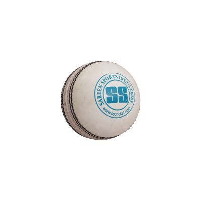 SS COUNTY WHITE CRICKET LEATHER BALL FOUR-PIECE